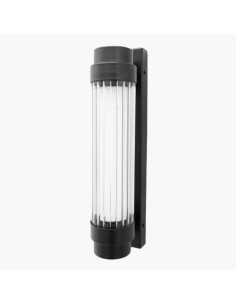 vintage wall light with matte black glass rods