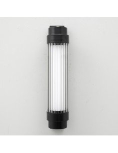 Vintage wall light with a scratched glass cylinder 2