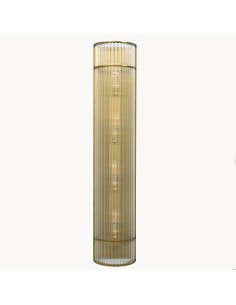 Vintage wall light for indoor use lampshade of seventeen transparent glass rods