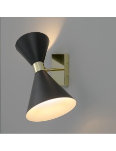 vintage metal wall light in black 2
