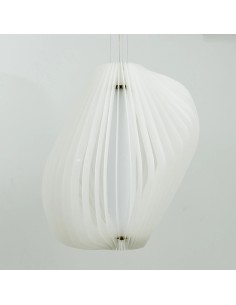 Vintage pendant lamp with white acrylic lampshade - Oriana 2