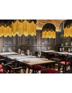 vintage ceiling lamps with double long fringes 2