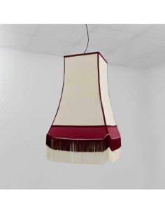 Vintage corset lampshade with fringes ceiling lamp - Rosaura 2