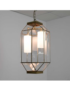 decorative vintage ceiling lamp with geometric shapes