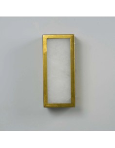 Vintage wall lamp in aged brass or natural alabaster finish 2