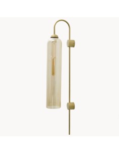 wall light with opal glass finish or amber glass finish