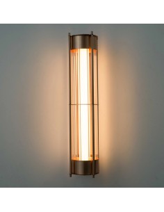 vintage cylinder-shaped appliques with rods in a shiny copper artisanal finish 2