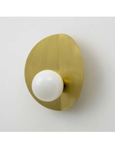 wall light with opal ball, wall lamps, vintage lights