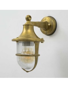 vintage wall light made of cast brass in navy-mariné style 2