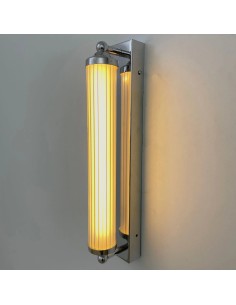Vintage wall lamp with glass rods in bronze, brass or... 2
