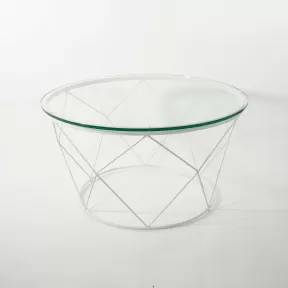 mesa de comedor de  cristal transparente laminado, seguro y resistente