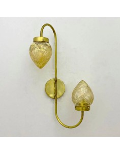 wall sconces with amber glass lampshade