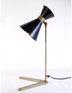 lampara sobremesa estilo industrial campana metal 2