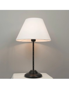 Vintage Black Table Lamp with White Fabric Lampshade -... 2