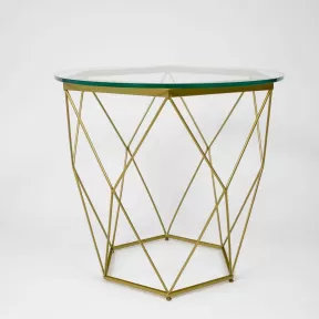 Gold paint hexagonal vintage table