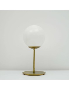 Vintage opal glass ball table lamp - Naomi 2