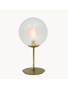 lámpara de mesa ideal con bola de cristal transparente