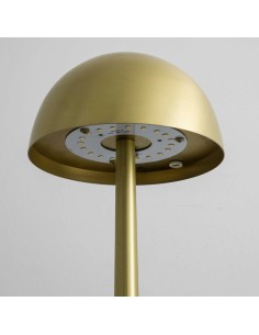 Vintage table lamp gold dome lampshade with LED and...