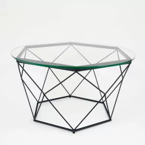 Matt black hexagonal vintage table