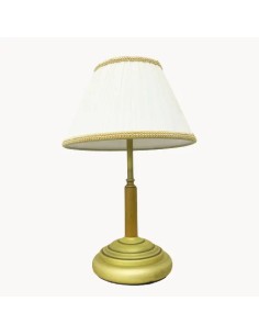 Vintage table lamp with battery and silk lampshade - Garret