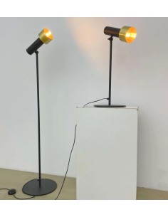 Vintage table lamp with black and brass spotlight – Garson 2