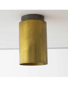 metal ceiling lamp with antique brass effect finish