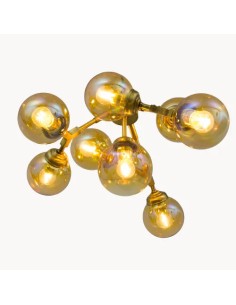 amber glass balls lamp