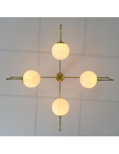 vintage ceiling lamp in geometric shape and retro style 2