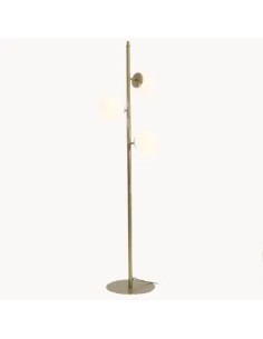 Floor lamp with three opal glass beads Yaiza by Luz Vintage