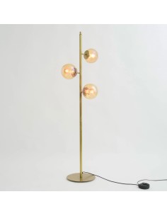 floor lamp with 16cm amber glass balls