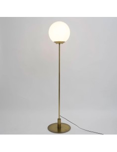 floor lamp with an opalised glass ball of 35cm in diameter