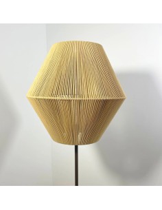 Vintage floor lamp with beige rope shade 2