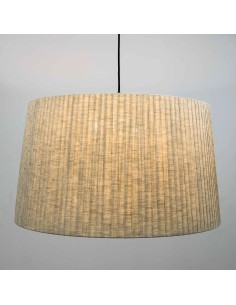 vintage ceiling lamps with a fabric shade in earth beige linen 2
