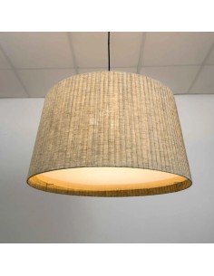 vintage ceiling lamps with a fabric shade in earth beige linen