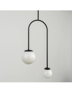 aesthetic vintage ceiling lamps made of metal finished in matte black 2