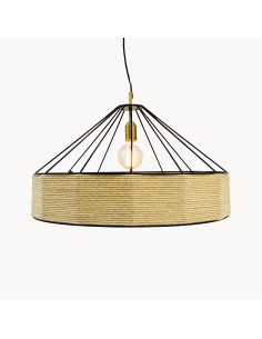 Rope lamp and metal structure - vintage light