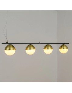 ceiling lamps metal strip that holds four glass balls