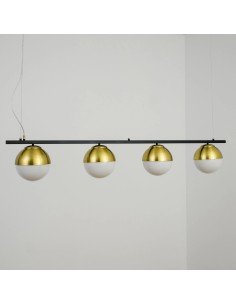 ceiling lamps metal strip that holds four glass balls 2