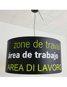 Custom pendant lamp with diffusser and custom lampshade 2