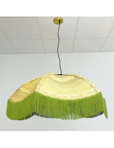 Rustic lighting with this rattan ceiling lamp