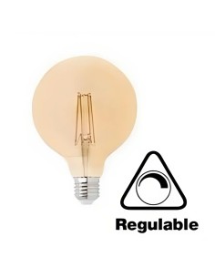 Dimmable vintage LED Globe Bulb – Amber Glass – 5W E27