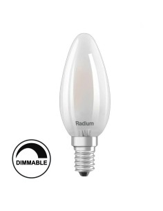 Candle LED bulb E14 5W 2700k matte glass - Dimmable