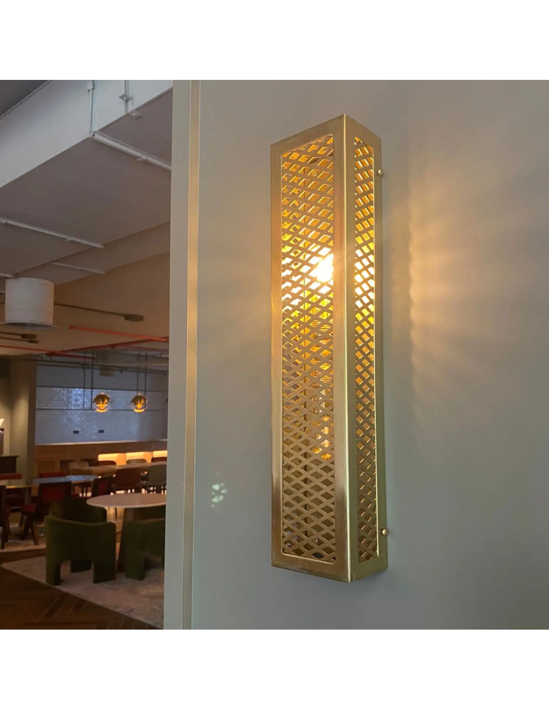 aplique de pared perfecto para pasillos forma rectangular luz calida