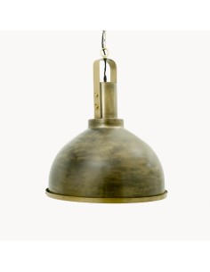 lámpara colgante de techo grande con campana de metal