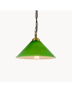 lampara-verde-campana-cristal