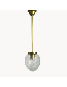 lámpara de techo colgante con tulipa de cristal transparente vintage