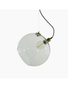lámparas de techo fabricada a partir de una semi esfera de cristal transparente