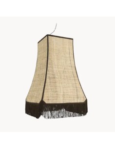 pendant lamp is made with a classic vintage style textile lampshade