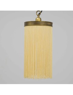 lámpara de techo colgante con flecos beige 2