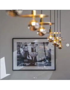 lámpara de techo vintage ideal con un disco de metal 2